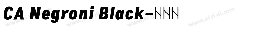CA Negroni Black字体转换